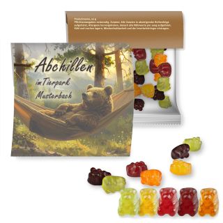 Gummy bears without gelatine (vegan), ca. 30g, express maxi bag with promotional flyer