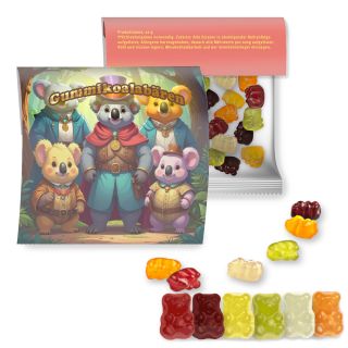 Gummy bears with gelatine, ca. 30g, express maxi bag with promotional flyer