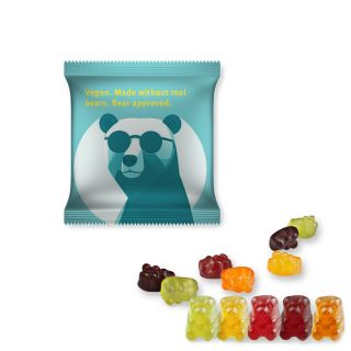 Gummy bears without gelatine (vegan), ca. 10g, mini bag