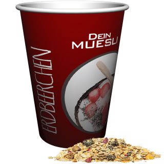 Müsli Erdbeerchen (vegan), ca. 50g, Snackbecher Maxi