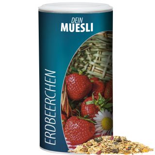 Müsli Erdbeerchen (vegan), ca. 150g, Pappdose Medium