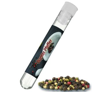 Gewürzmischung bunte Pfefferkörner, ca. 5g, Reagenzglas