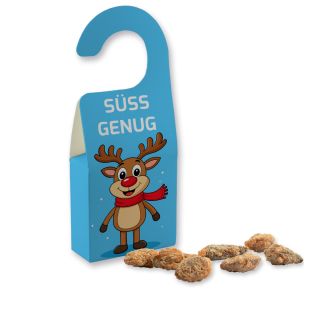 Feuergebrannte Mandeln ohne Zuckerzusatz (vegan), ca. 15g, Türhänger Box