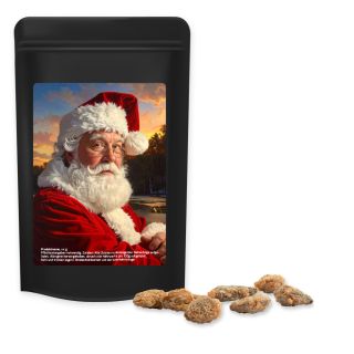 Burnt almonds with no added sugar (vegan), ca. 80g, midi stand up pouch black with label