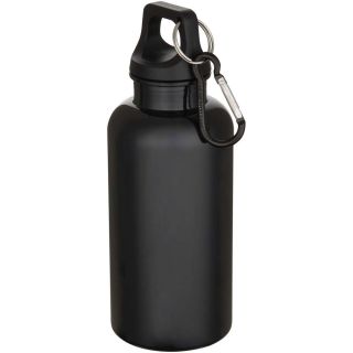 Oregon 400 ml einfarbige RS-zertifizierte Trinkflasche aus recyceltem Kunststoff mit Karabinerhaken