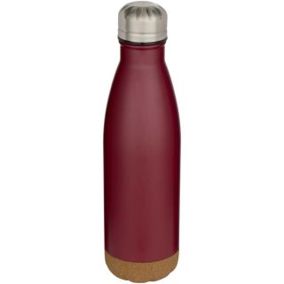 Cove 500 ml double wall vacuum insulated stainless steel water bottle with cork details