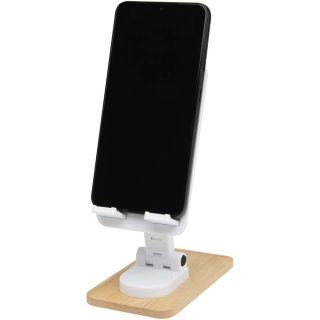 Alfirk recycled plastic foldeable desk phone stand with bamboo details