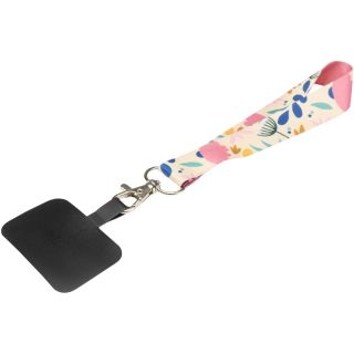 Gaby Mini Lanyard aus RPET mit Telefonhalterung und Sublimationsdruck