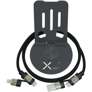 SCX.design O34 360° phone stand with 240W 4-in-1 charging cable