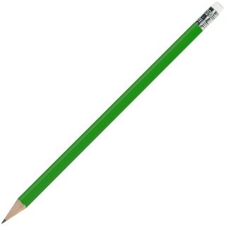 Bleistift rund, lackiert, Made in EU, FSC®, mit Radierer