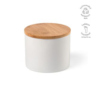 Munch 500 Canister Ceramic 525ml. Bamboo lid