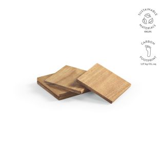 Velazquez Coasters Acacia Wood. Set of 4