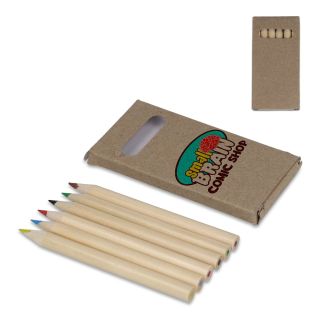 6 colouring pencils in kraft box