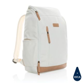 Impact AWARE™ 16 oz. recycled canvas 15" laptop backpack