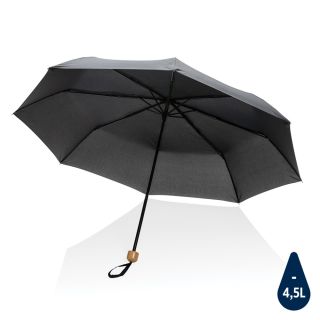 20.5" Impact AWARE™ RPET 190T Pongee bamboo mini umbrella
