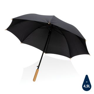 23" Impact AWARE™ RPET 190T auto open bamboo umbrella