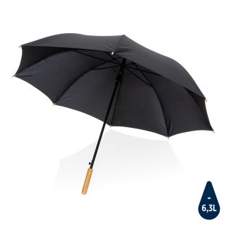 27" Impact AWARE™ RPET 190T auto open bamboo umbrella