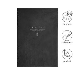 EcoNotebook NA5 wiederverwendbares Notizbuch mit PU-Ledercover