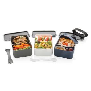 GRS recycled PP lunch box with spork