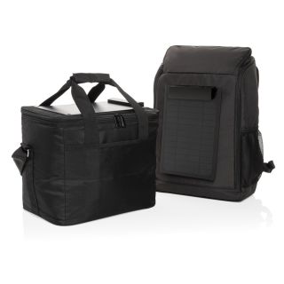 Pedro AWARE™ RPET deluxe cooler bag with 5W solar panel